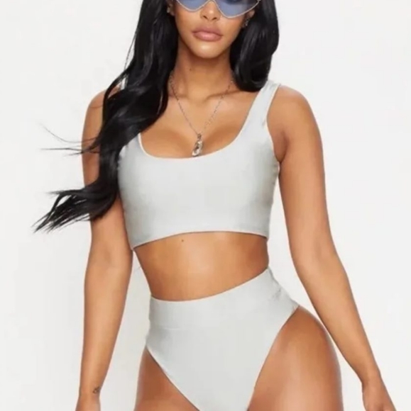 PrettyLittleThing Shape High Waist Bikini - Picture 1 of 8